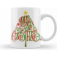 Humuts Yeni Yıl Konseptli Merry Christmas Word Tree Kupa