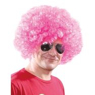 Huramarketing Açık Pembe Renk Kıvırcık Afro Bonus Peruk