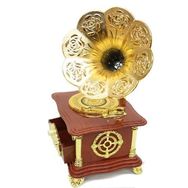Huramarketing Gramofon Ayaklı Müzikli Vintage Müzik Kutusu Hediyelik