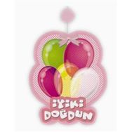 Huramarketing İyiki Doğdun Yazılı Pembe Renk 3'lü 12x45 cm Asmalı İp Süs Set
