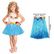 Huramarketing Mavi Renk 40 cm Hawaii Hula Eteği