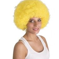 Huramarketing Sarı Renk Kıvırcık Afro Bonus Peruk