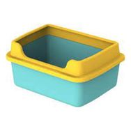 Hwei 38 x 29 x 18,5 cm Sarı Yarı Kapalı Kedi Tuvaleti