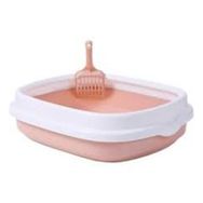Hwei 40 x 30 x 10 cm Kahverengi Yarı Kapalı Kedi Tuvaleti ve Kürek
