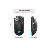 HXSJ T90 Kablosuz 3 Modlu Mouse -650 Mah Batarya - 4800 Fps Özel Baskılı Tasarım - Rgb