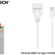 Hytech HY-X112 Beyaz USB F to Type C M OTG Çevirici