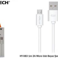 Hytech HY-X83 1 m 2A Micro Usb Siyah Şarj Kablosu