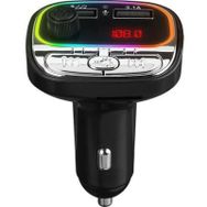 Hytech HY-XCB40 Çift USB 5V 3.1 A Rainbow Işıklı Led Ekran TF Kartlı V5.0 Bluetooth FM Transmitter