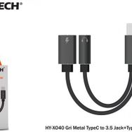 Hytech HY-XO40 Type C to 3.5 mm Jack + Type C Çevirici