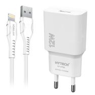 Hytech HY-XT50M 12 W 5 V 2.4A Micro USB Kablolu Beyaz Kablo ve Ev Şarj Adaptör