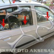 Hyundai Getz 2002 Üzeri 6 Parça Krom Cam Çıtası