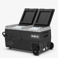 Iceco K75D 12/24 V 75 lt Akülü Kablolu Çift Bölmeli Kompresörlü Tekerlekli Outdoor Dondurucu Oto Buzdolabı