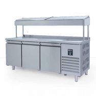 Iceinox PTS 440 CR Make Up Pizza ve Salata 3 Kapılı Snack Tip Hazırlık Buzdolabı