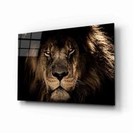 İdeal Glass Art Aslan Hayvan Cam Tablo