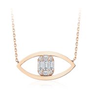 İf Pırlanta 0.26 ct Baget Pırlanta Kolye