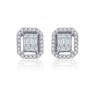 İf Pırlanta 0.28 ct Pırlanta Baget Küpe