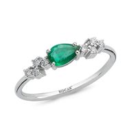 İf Pırlanta 0.38 ct Pırlanta Zümrüt Kolye