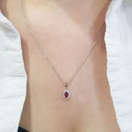 İf Pırlanta 0.44 ct Pırlanta Yakut Kolye