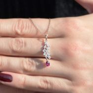 İf Pırlanta 0.45 ct Pırlanta Yakut Kolye