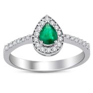 İf Pırlanta 0.45 ct Pırlanta Zümrüt Yüzük