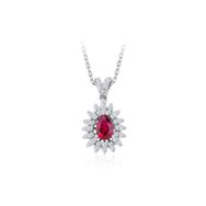 İf Pırlanta 0.84 ct Pırlanta Yakut Kolye