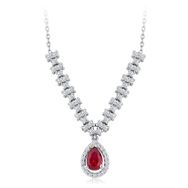 İf Pırlanta 1.11 ct Pırlanta Yakut Kolye