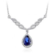 İf Pırlanta 1.15 ct Pırlanta Safir Kolye