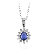 İf Pırlanta 1.21 ct Pırlanta Safir Kolye