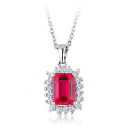 İf Pırlanta 1.67 ct Pırlanta Yakut Kolye