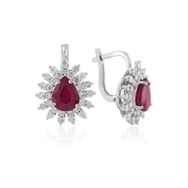 İf Pırlanta 6.14 ct Pırlanta Yakut Küpe