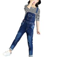 IFIKK BDK1066HS Stil 8 Little Big Kid Önlüklü Mavi Renk Kız Çocuk Tulum