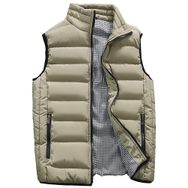 IFIKK Gilets Haki Kapitone Puffer Erkek Ceket