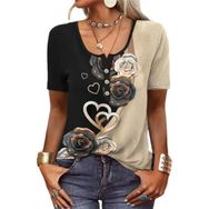 IFIKK GT02 Baskılı Kısa Kollu Kadın T-shirt
