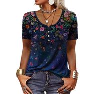 IFIKK GT06 Baskılı Kısa Kollu Kadın T-shirt