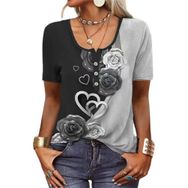 IFIKK GT07 Baskılı Kısa Kollu Kadın T-shirt