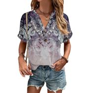 IFIKK GT12 Baskılı Kısa Kollu Kadın T-shirt