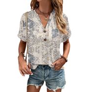 IFIKK GT18 Baskılı Kısa Kollu Kadın T-shirt