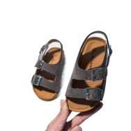 IFIKK JKSKP078IFI 078 Koyu Gri Renk Kemerli Unisex Çocuk Sandalet Ayakkabı