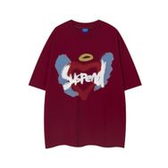 IFIKK SB01 Yuvarlak Yaka Kısa Kollu Rahat Baskılı Kadın T-shirt