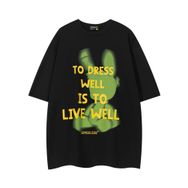 IFIKK SB05 Yuvarlak Yaka Kısa Kollu Rahat Baskılı Kadın T-shirt