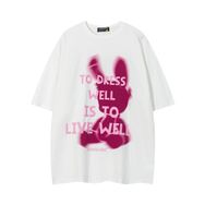 IFIKK SB06 Yuvarlak Yaka Kısa Kollu Rahat Baskılı Kadın T-shirt