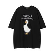 IFIKK SB07 Yuvarlak Yaka Kısa Kollu Rahat Baskılı Kadın T-shirt
