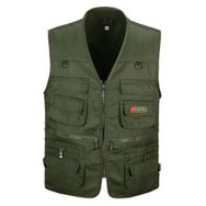 IFIKK Softshell Asker Yeşili Kolsuz Çok Cepli Erkek Ceket