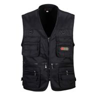IFIKK Softshell Siyah Kolsuz Çok Cepli Erkek Ceket