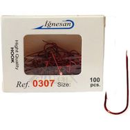 İğnesan 0307 Serisi Kırmızı Çapraz 100'lü Paket No:13 Olta İğnesi
