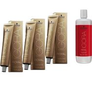 Igora Royal Absolutes 9-60 Sarı-Doğal Çikolata x3 Saç Boyası + 1 L Oksidan