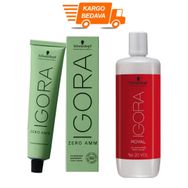 Igora Zero Amm 7-77 3 Adet Saç Boyası + 1 lt Oksidan