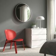 IKEA 20429604 Fröset Kırmızı Vernikli Meşe Kaplama Ahşap Koltuk