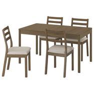 IKEA 79596827 Meşe Kaplama Açık Bej Yemek Masası Takımı