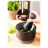 IKEA Adelsten Siyah Mermer 14 cm Havan Ve Tokmağı